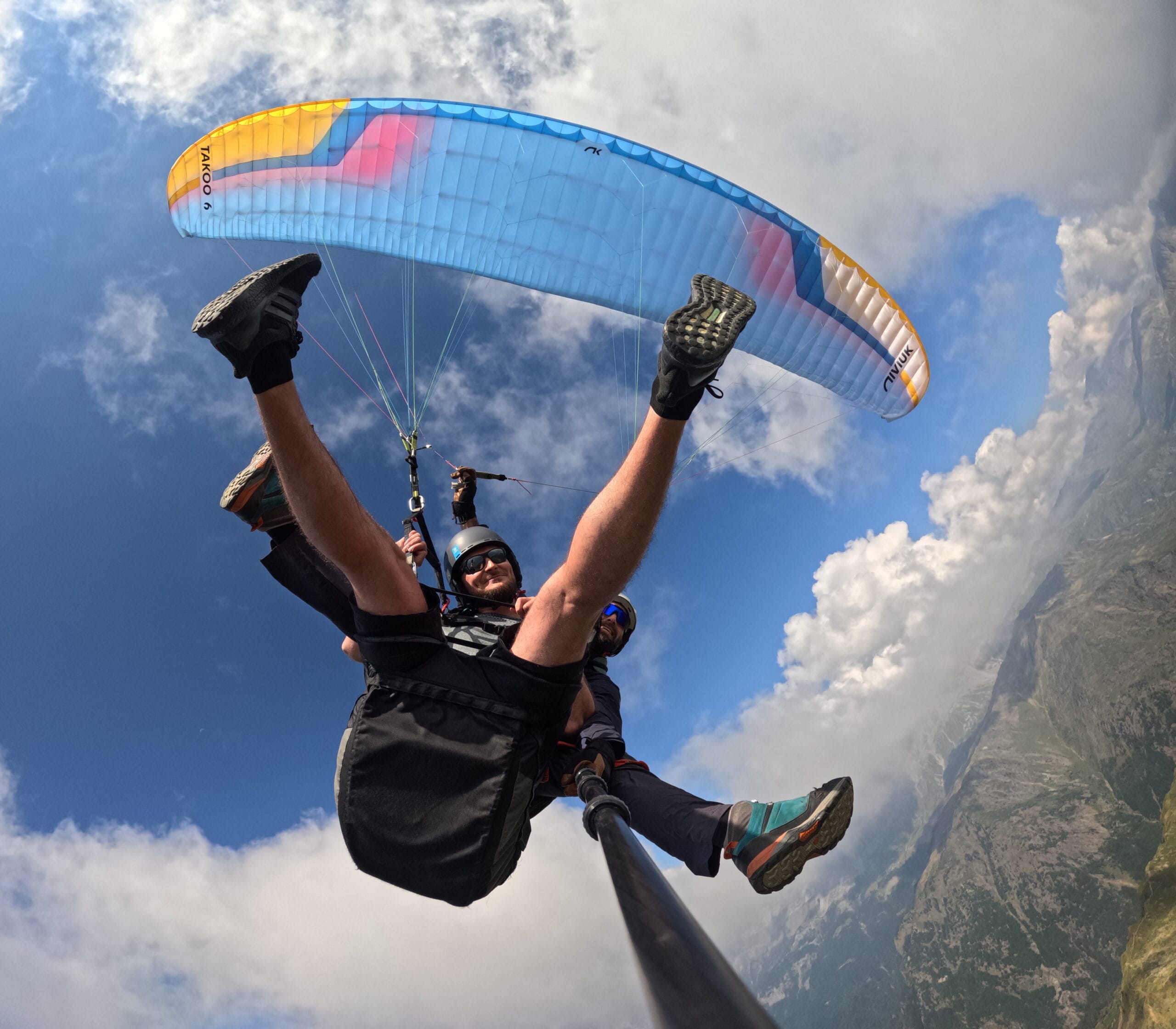 Dcim100goprogpaa3192.JPG Tandem paraglider flying over the Mer de Glace